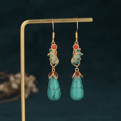 🔥Vente✨chaude ancienne conçu Hetian Jade boucles d’oreilles