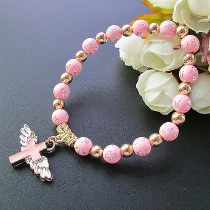 🔥49% de réduction🔥Bracelet Croix-Ailes d'Ange