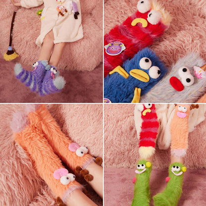 🎄Cadeau de Noël 🎄 Cartoon Wacky Plush Warm Socks