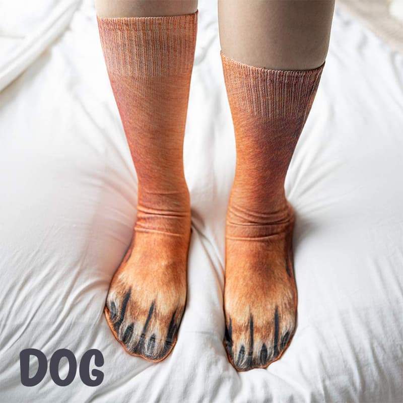 🐶🐾3D imprimé chaussettes pattes d'animaux🐾