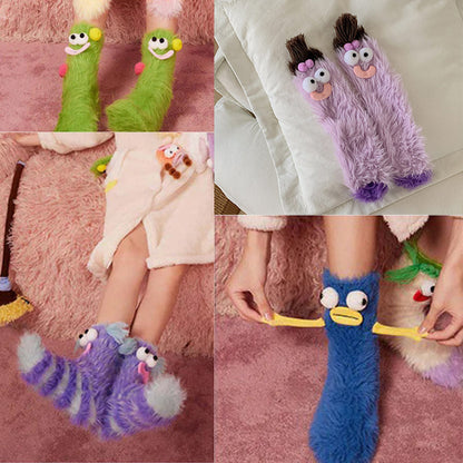 🎄Cadeau de Noël 🎄 Cartoon Wacky Plush Warm Socks