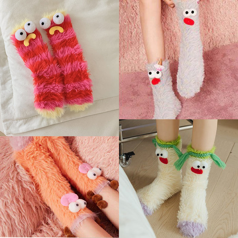 🎄Cadeau de Noël 🎄 Cartoon Wacky Plush Warm Socks