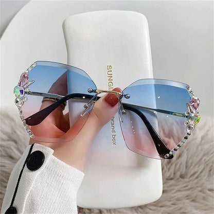 🔥Lunettes de soleil diamant 🕶 Lunettes de soleil femme pour l'été à la plage