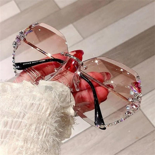 🔥Lunettes de soleil diamant 🕶 Lunettes de soleil femme pour l'été à la plage