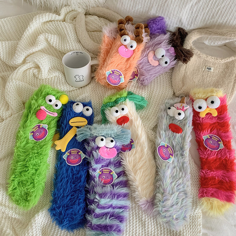 🎄Cadeau de Noël 🎄 Cartoon Wacky Plush Warm Socks