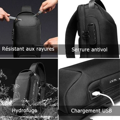 🔥Sac à bandoulière antivol avec chargement USB