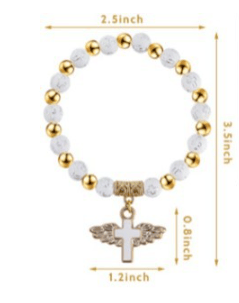 🔥49% de réduction🔥Bracelet Croix-Ailes d'Ange