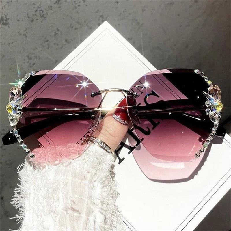 🔥Lunettes de soleil diamant 🕶 Lunettes de soleil femme pour l'été à la plage