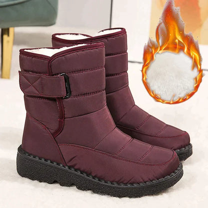 Bottines de neige chaudes imperméables et antidérapantes pour femmes👢